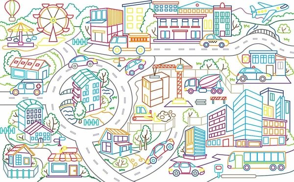 Раскраска "город"