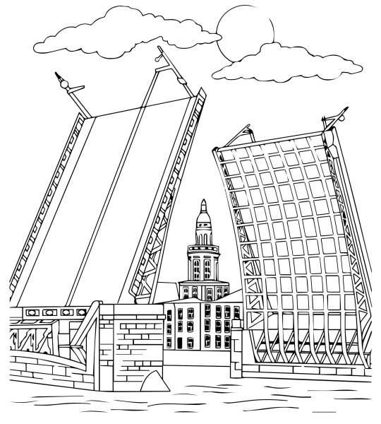 Раскраска Петербург