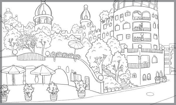 Раскраска "город"