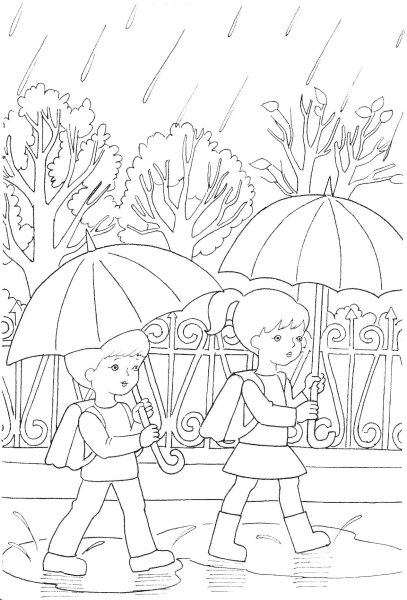 Раскраски осень для детей 5-6 лет