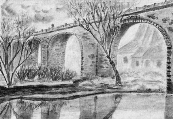 Природа и архитектура карандашом