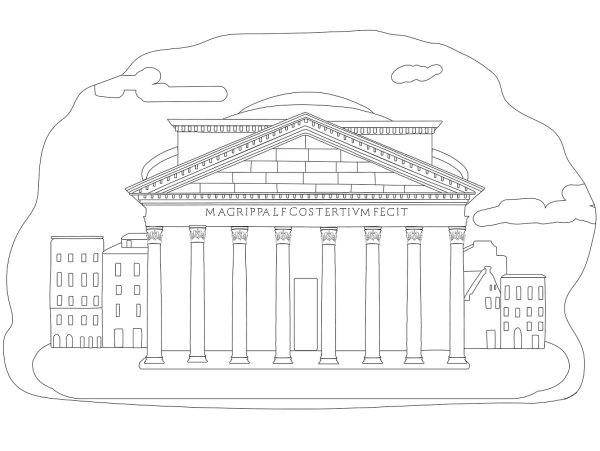 Пантеон Рим раскраска