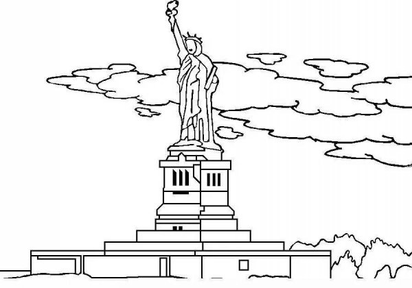 Памятник раскраска для детей