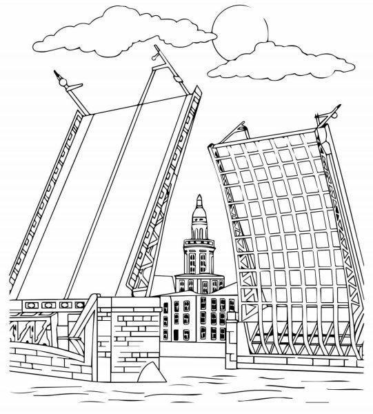 Раскраска Петербург