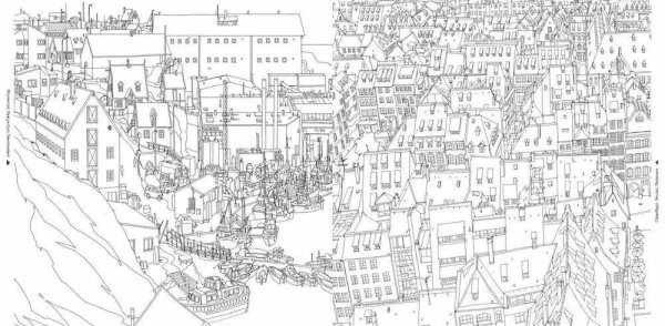 Раскраска по номерам город