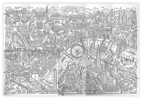 Карта Лондона раскраска