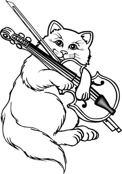 Скрипка раскраска