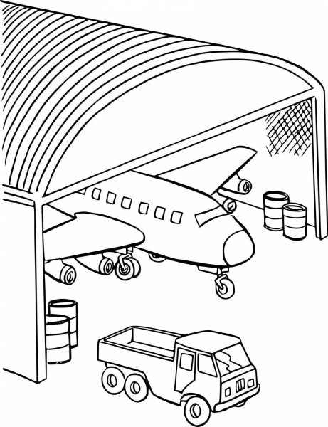 Грузовой самолет раскраска