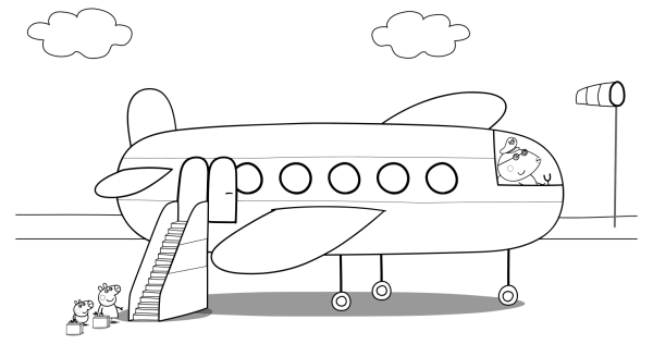 Самолеты. Раскраска