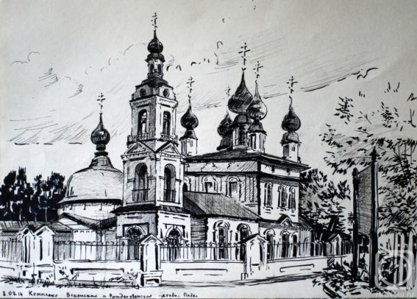 Набросок храма Сергиев Посад