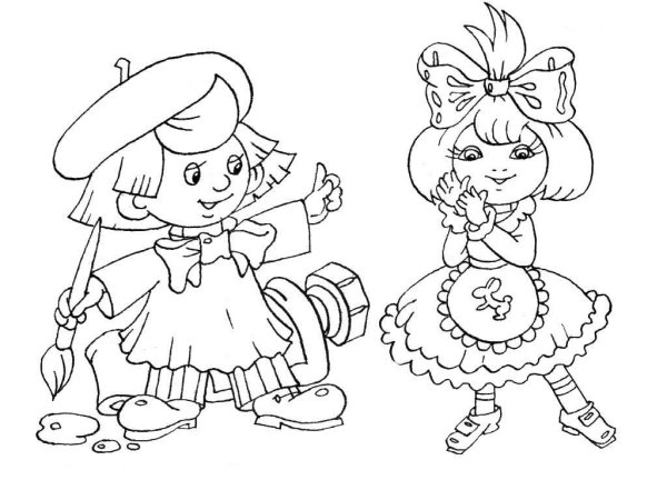 Незнайка раскраска