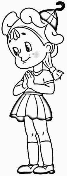 Незнайка и Синеглазка раскраска