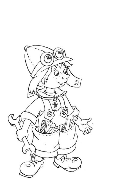 Шпунтик раскраска