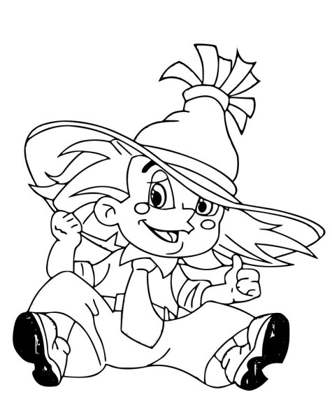 Незнайка черно белый