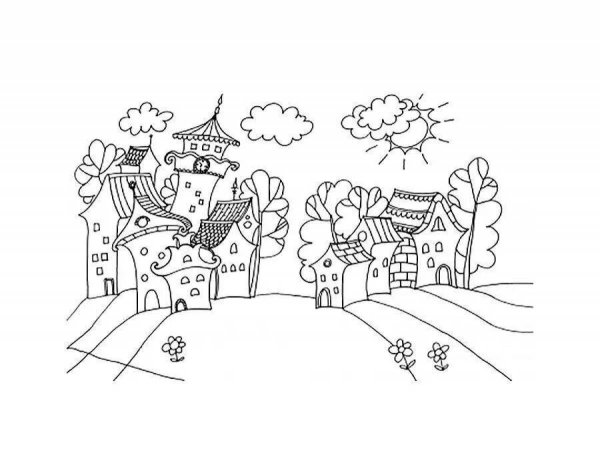 Раскраска "город"