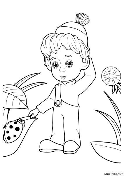 Повар из Незнайки раскраска