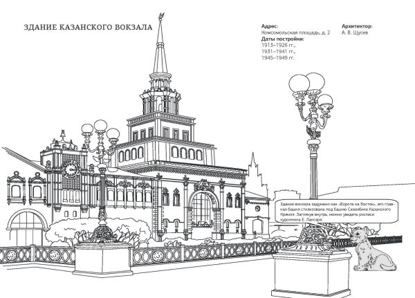 Достопримечательности Москвы раскраска для детей