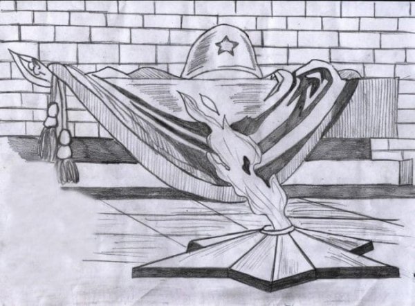 Памятник солдату рисунок
