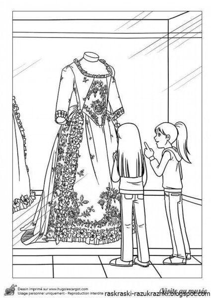 Музей раскраска