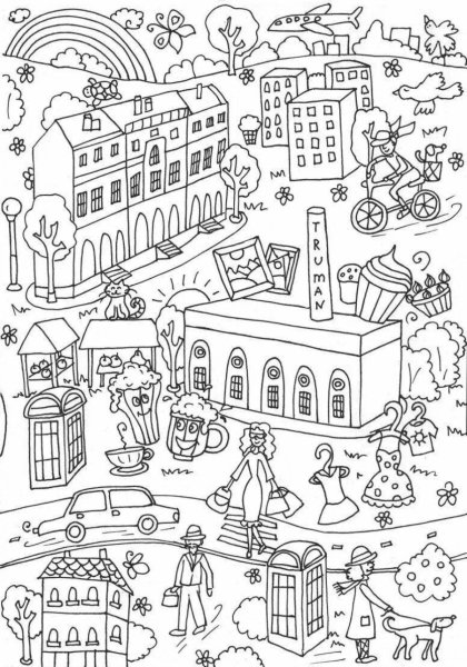 Раскраска музей для детей