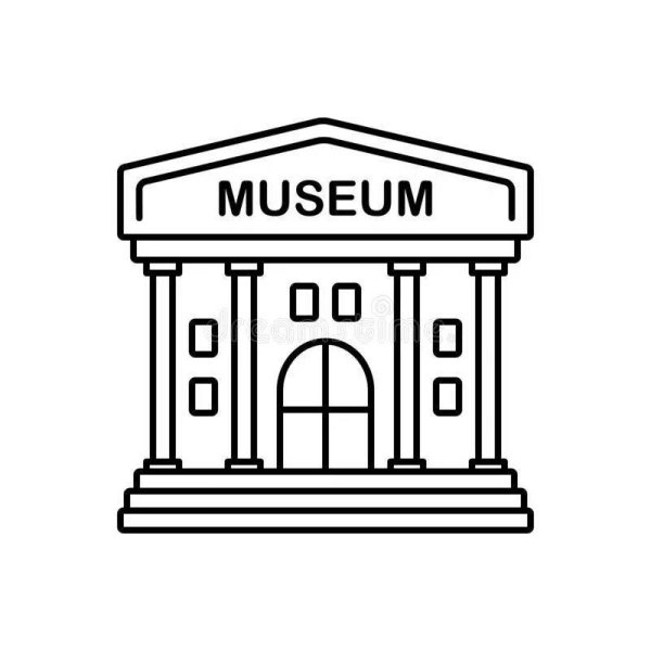 Раскраска музей здание