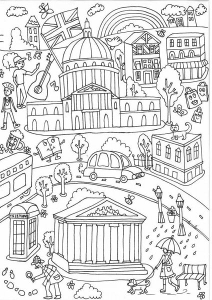 Раскраски города мира