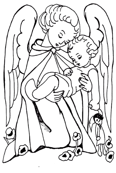 Раскраски с ангелочками