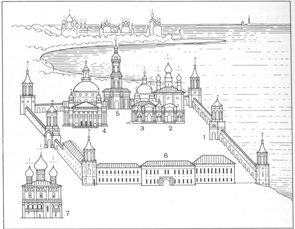Спасо-Яковлевский монастырь в Ростове Великом схема