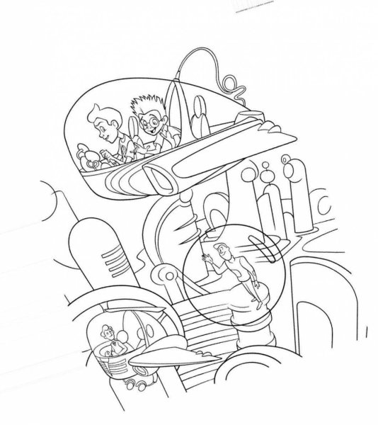 Город будущего раскраска