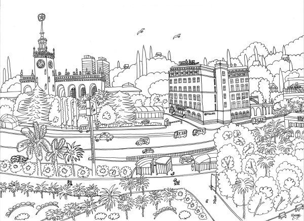 Раскраска "город"