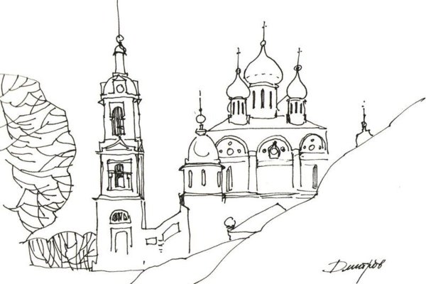 Троице-Сергиева Лавра Сергиев Посад раскраска