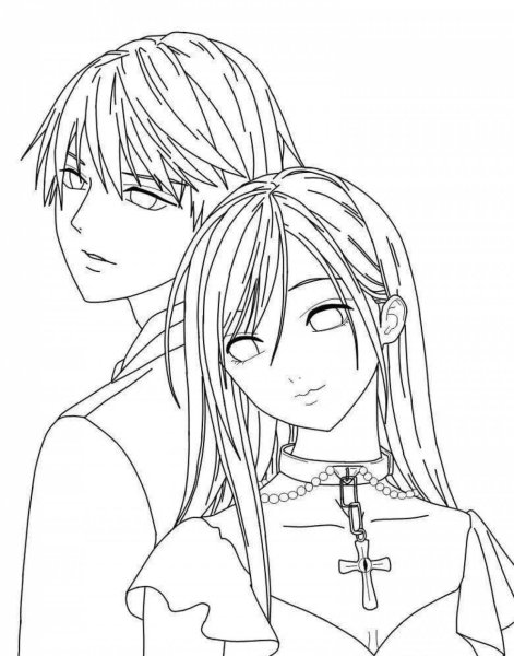 Розарио вампир раскраска