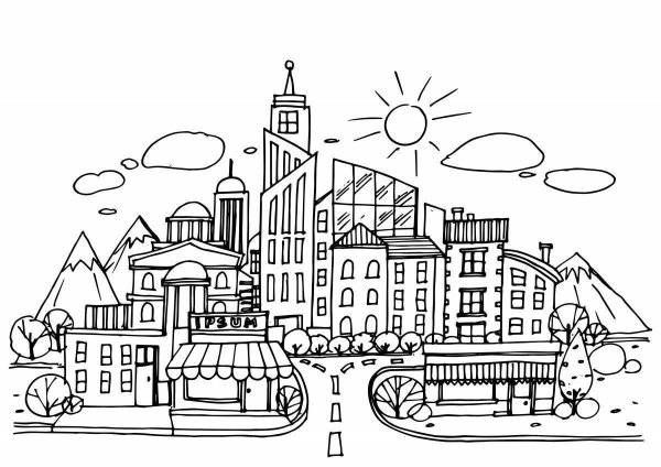 Нарисовать город будущего