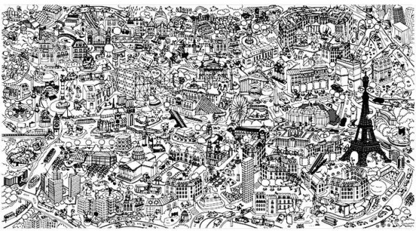 Раскраска Париж