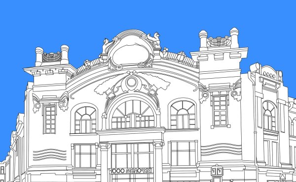 Здания достопримечательности раскраски