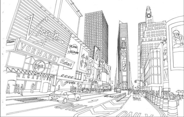 Город будущего раскраска для детей