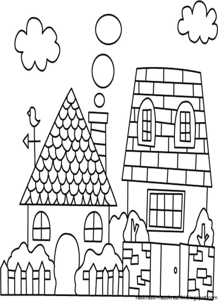 Дом разукрашки для детей