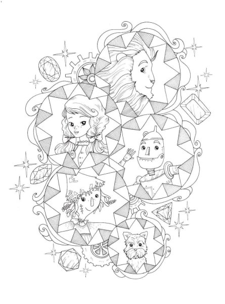 Волшебник изумрудного города раскраска