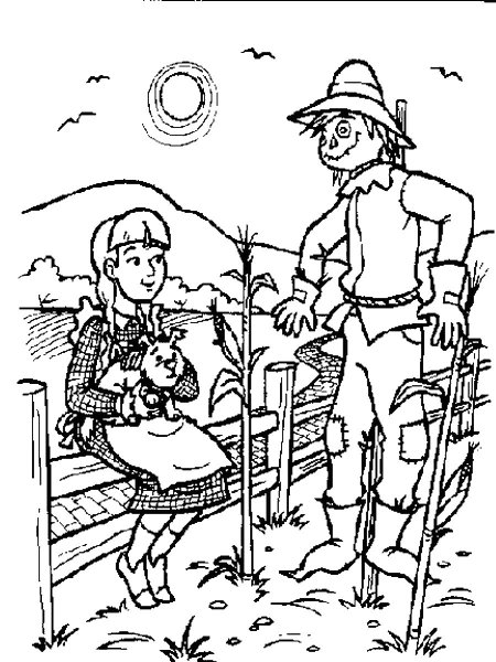 Волшебник изумрудного города раскраска Элли и Тотошка