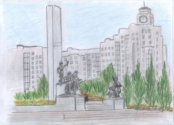 День города в карандаше