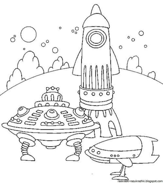Раскраска. В космосе