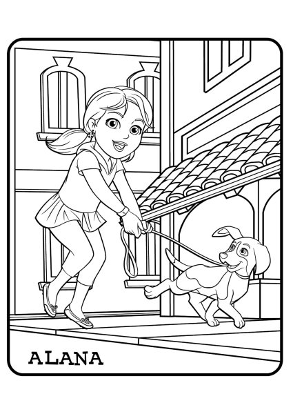 Даша в городе большом раскраска