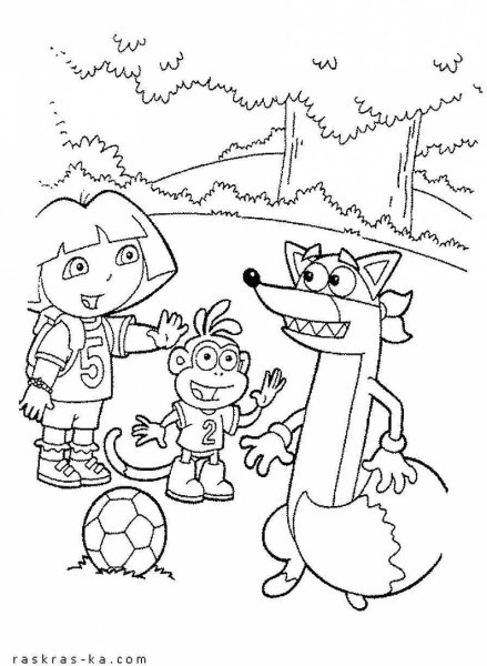 Даша Следопыт раскраска