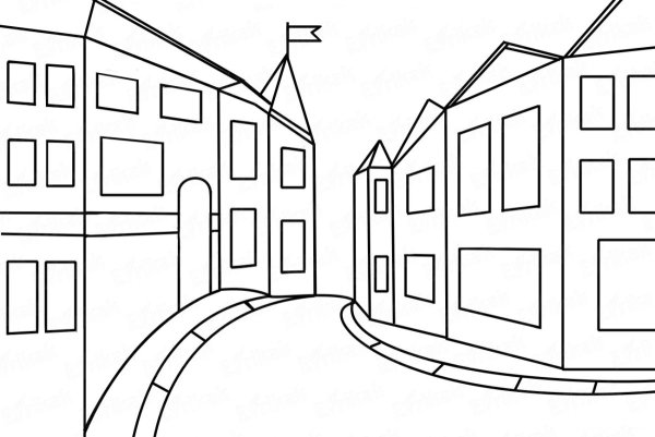 Раскраска улица