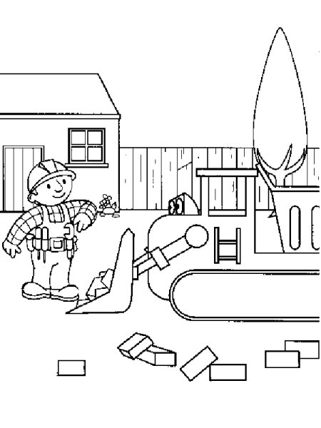 Боб Строитель раскраска бульдозер