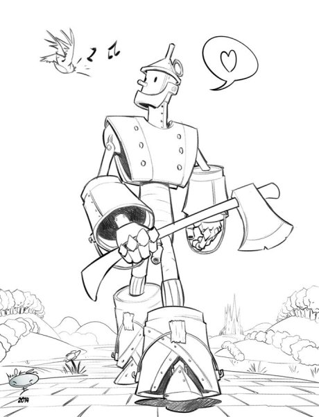 Железный дровосек волшебник изумрудного города раскраска