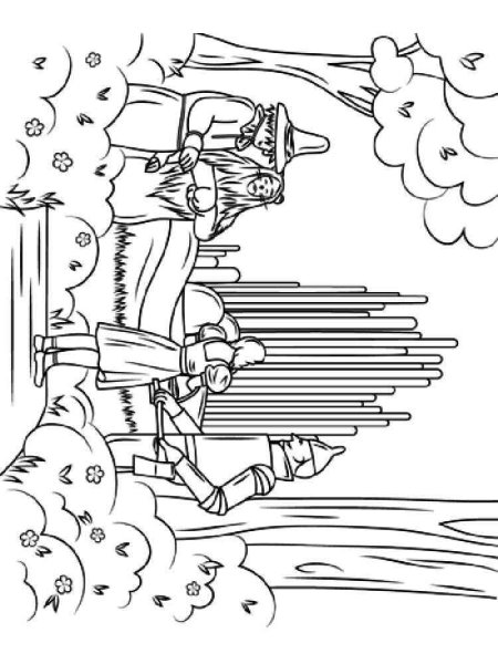 Волшебник изумрудного города раскраска дровосек