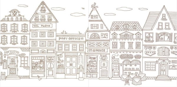 Раскраска дом в городе