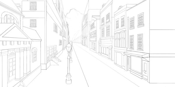 Перспектива улицы города