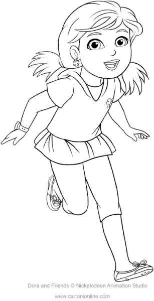 Даша и друзья приключения в городе раскраска